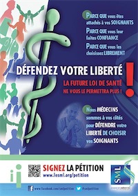 Future loi de santé : le Syndicat des médecins libéraux lance une pétition