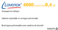 Lovenox 4000 UI : retrait de lots