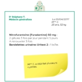 © ARMPL3171_C2_Infectionsurinaires.qcd-60-image_I6 - non. La nitrofurantoïne ne doit plus être utilisée en traitement répété ou continu et n’est donc pas recommandé dans les cystites récidivantes. En effet, elle expose à des réactions immuno-allergiques et à un risque de fibrose pulmonaire et hépatique. Il faut appeler le médecin et lui proposer l’utilisation d’un autre antibiotique : fosfomycine, pivmécillinam, voire fluoroquinolone en dose unique.