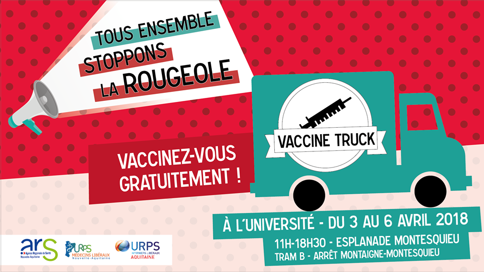 Rougeole : vaccin gratuit à Bordeaux et Poitiers