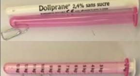 Doliprane 2,4 % suspension buvable : la pipette change de couleur
