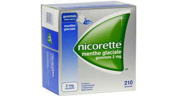 Nicorette 2 mg gommes à mâcher : les boîtes de 210 sont remboursables