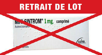 Minisintrom : rappel de lot