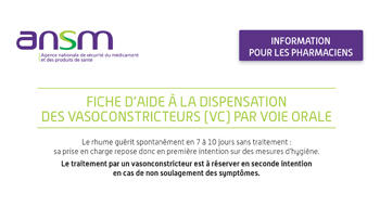Vasoconstricteurs per os : maintenant des questions obligatoirement à poser