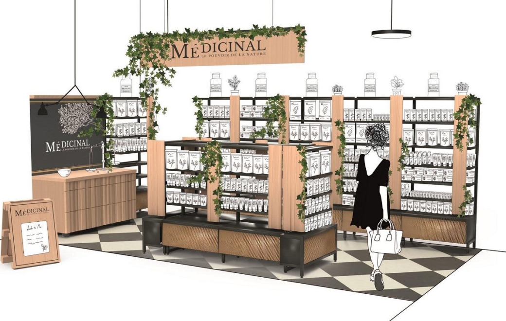 Un corner dédié à l’herboristerie