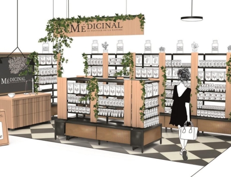 Un corner dédié à l’herboristerie