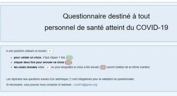 Covid-19 : professionnels de santé atteints, répondez à l’enquête !