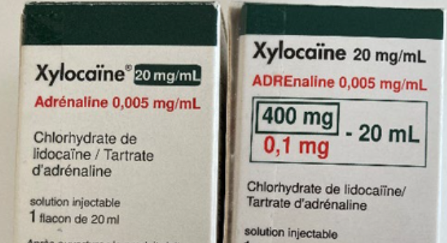 Xylocaïne/Adrénaline : un nouvel étiquetage pour éviter le surdosage