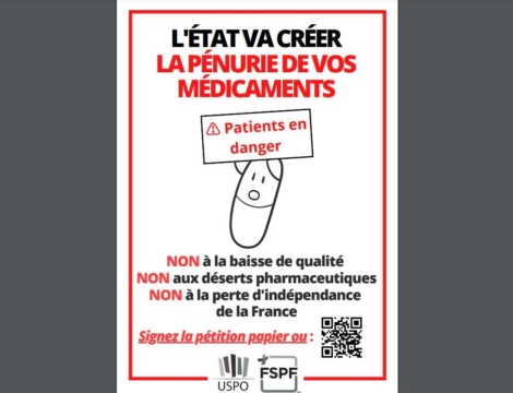 Appels d’offres sur les médicaments : on se mobilise dès aujourd’hui