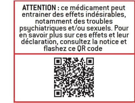 Finastéride 1 mg : alerte et QR code sur les boîtes