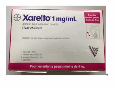 Un jour, un médicament : Xarelto en suspension buvable pédiatrique