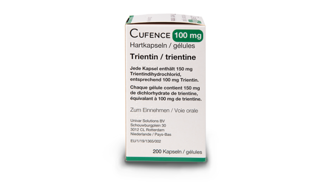 Cufence 100 mg : nouveau dosage de trientine