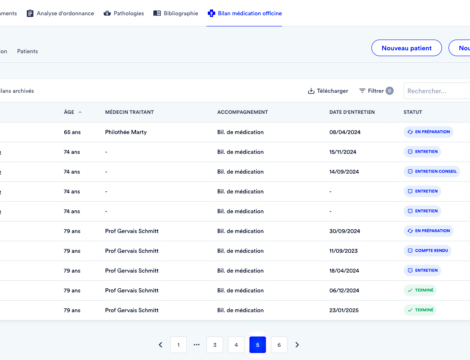 Logiciel Posos : une aide à la dispensation et à la réalisation des bilans partagés de médication